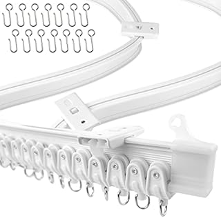 UrbanRed Flexible Ceiling Curtain Track, 7 Meters (22.9FT) - Room Divider, Curtain Rod, Ceiling Track, Wall Divider Curtain, Ceiling Mount, RV Rail, Shower Corner, Long Curved Hospital Privacy System