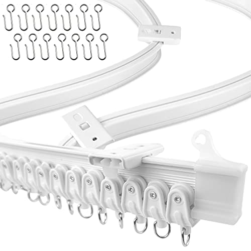 UrbanRed Flexible Bendable Ceiling Curtain Track, 39.4FT (12m), Mount for Rail with Curtain Tracks System, Room Divider, Curtains Rod, RV Ceiling Track for Curtains, Long Curved Hospital System, White by UrbanRed - Used condition - US$67.44