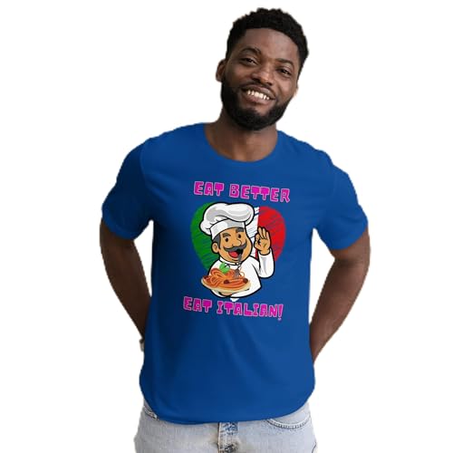 T-shirt Espresso Italie en coton bleu roi taille XL pour adulte