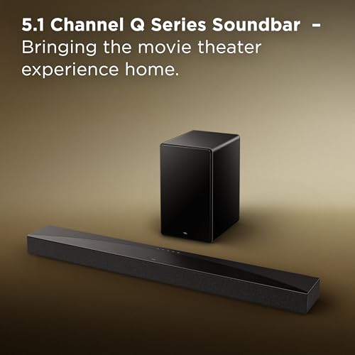 Image of TCL Q65H Q Class 5.1 Channel Sound Bar with Dolby Atmos, DTS:X, Ray Danz Technology, Wireless Subwoofer, Wireless Surround Speakers, and Bluetooth Music Streaming