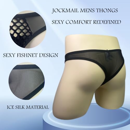 JOCKMAIL Men’s Thong Underwear Sexy Lace G String Thongs Mesh Breathable Thong for Men2