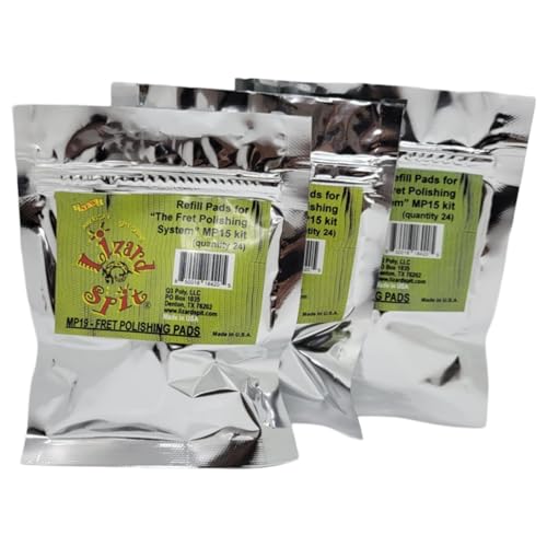 Lizard Spit MP 20, 3 Pack, Fret Polishing Pads Refill, 72 Pads
