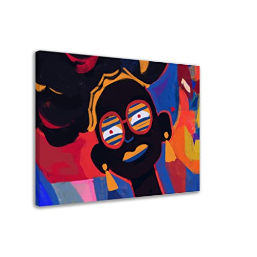 Art mural abstrait moderne tableau éblouissement africain coloré 50x70