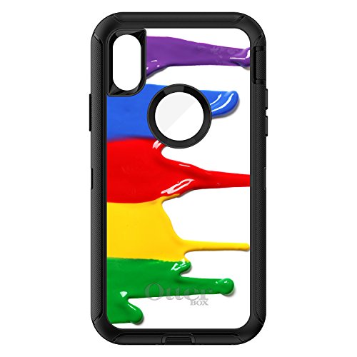DistinctInk �P�[�X Iphone XR (6.1 ���) Otterbox Defender �J�X�^�� �P�[�X ���C���{�[�y�C���g �H�� �u���b�N �P�[�X