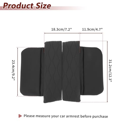 FUELHOOD Center Console Cover for Mercedes Benz C Class W205 C250 C300 GLC Class X253 GLC300 GLC250 Leather Console Armrest Cover for Mercedes Benz Black by FUELHOOD - Used condition - Image 4