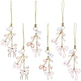 SUNNYCLUE 1 boîte 6 pièces 3 styles Bouchon Anti Poussière en Forme de Nœud Breloque Bouch...