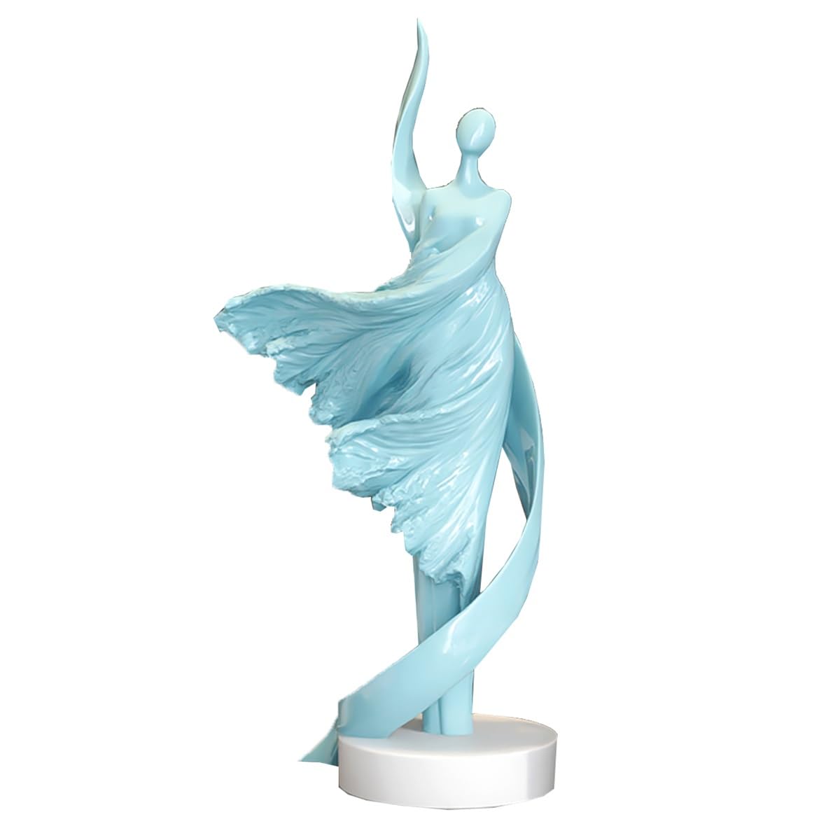 GHKryD statue, Dancing Girl Statue Decor for Living Room Collection Sculptures for Shelf Bookshelf(Blue)