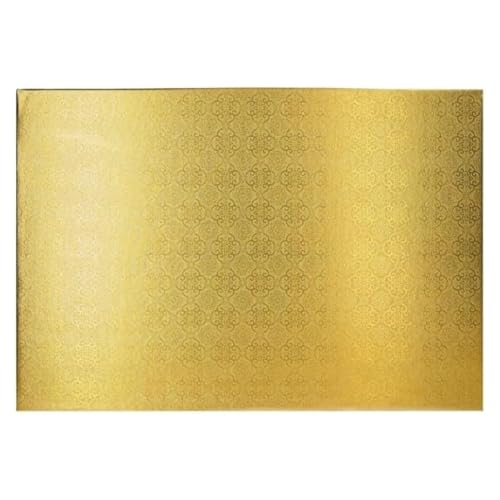 Jacobi Decor Cake Company Tortenplatte Rechteck 60 x 40 cm | Cake Board gold | auch für dicke und mehrstöckige Torten | hochwertige Alukaschierung | 10mm dick | 1 Stück