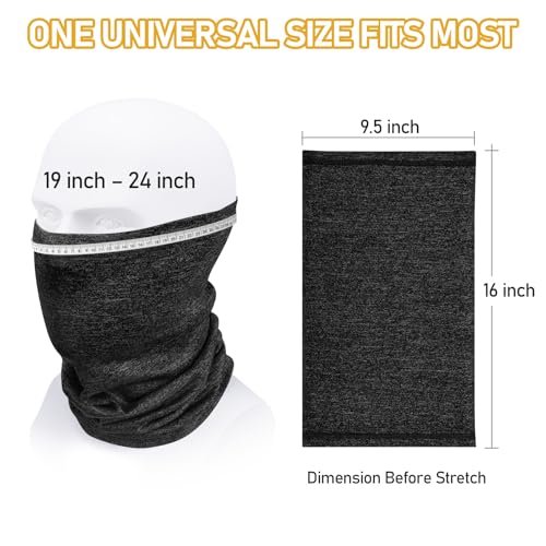 Image of TICONN Neck Gaiter Face Cover Scarf, Neck Warmer Breathable Sun & Wind-proof for Skiing Fishing Hiking Cycling