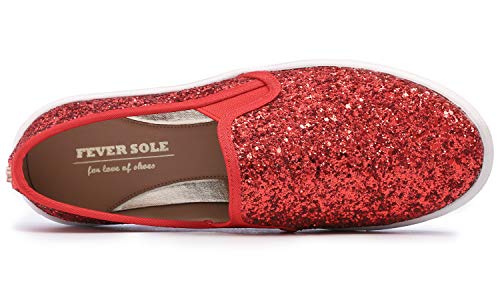 Image of FEVERSOLE Women's Fashion Slip-On Sneaker Casual Flat Loafers