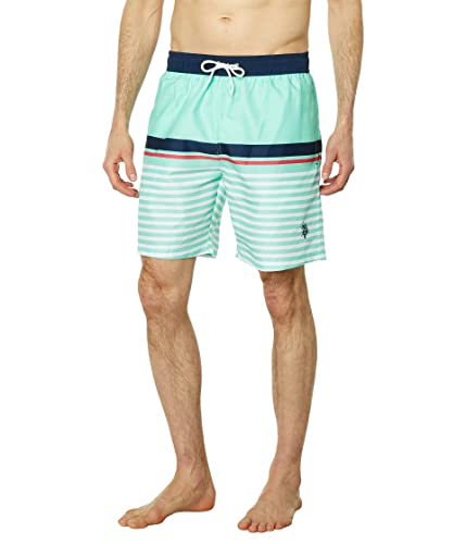 U.S. POLO ASSN. Stripe Swim Shorts Fresh Mint LG