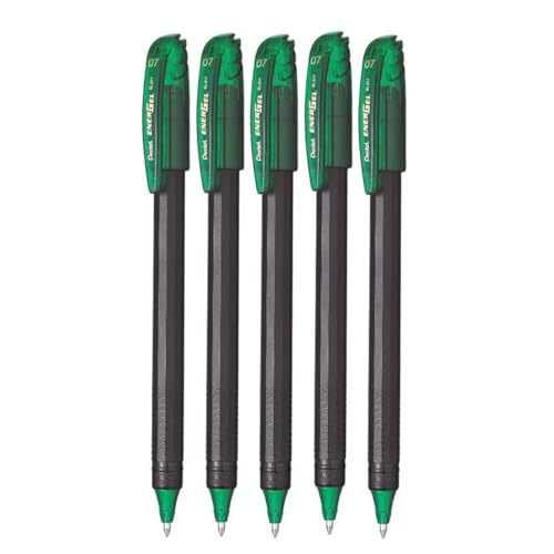 Bolígrafo Roller Gel Pentel EnerGel BL-417 verde 0.7mm pack 5 miniatura 1