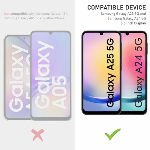Image of SupCares Tempered Glass for Samsung Galaxy A25 and Galaxy A24 (6.5 Inch) With Installation Kit | Military-Grade Gorilla Screen Protector | Edge to Edge Coverage | Black