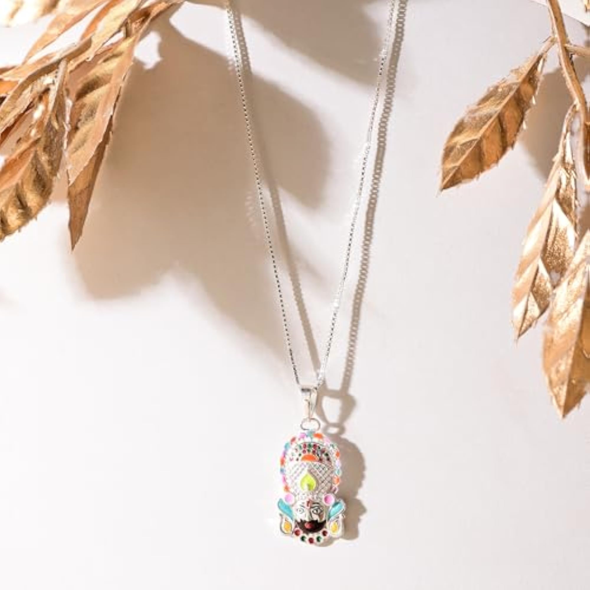 925 Silver Khatu Shyam Pendant with Chain, Gift for All