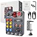 PXN CB1 Button Box Sim Racing for American Truck and Farming Simulator Steering Wheel, 30 Programmable Buttons, with Adjustable Clamp and Spinner Knob, APP