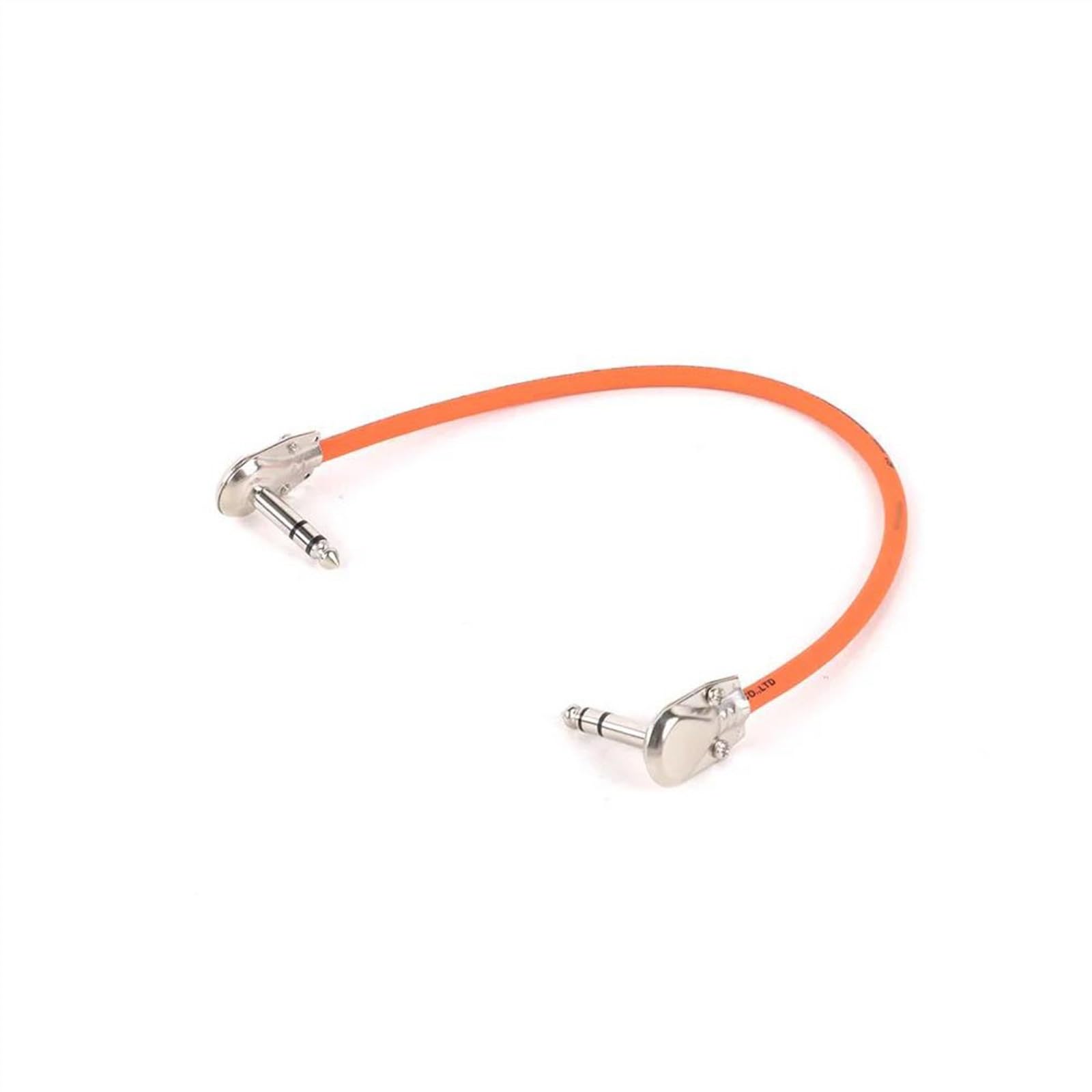 kabel audio instrumentu muzycznego Kabel Do Pedału Efektów Gitarowych Płaskie Złącze Krosowe 6,5 Stereo Męski 1/4 Cala Miedziany Rdzeń PU Adapter Przewodu Kolorowa Linia(Orange,10m)
