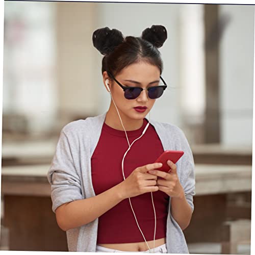 Chignon Synthétique avec Oreilles de Chat en Fixation Pince Légère et Durable