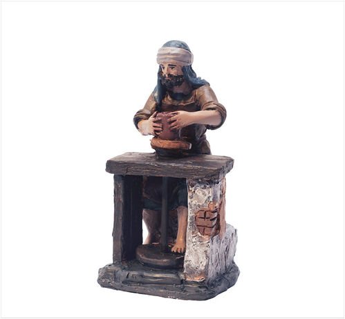 Triciclo Editores Alfarero con Torno |Figuras de Belén |Serie 11cm| Diseñadas por José Luis Mayo |Decoración Navideña |Nacimiento