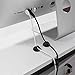 U-horizon 6 Pack Clips de Cable, Organizador Cable para TV PC Laptop...
