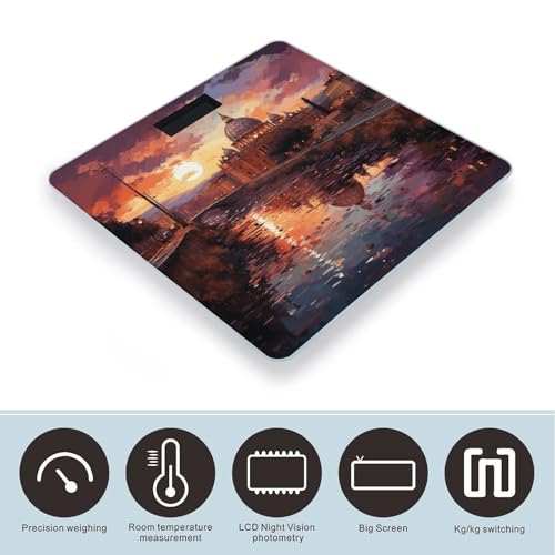 Báscula digital de baño Rome Sunset vidrio templado miniatura 3