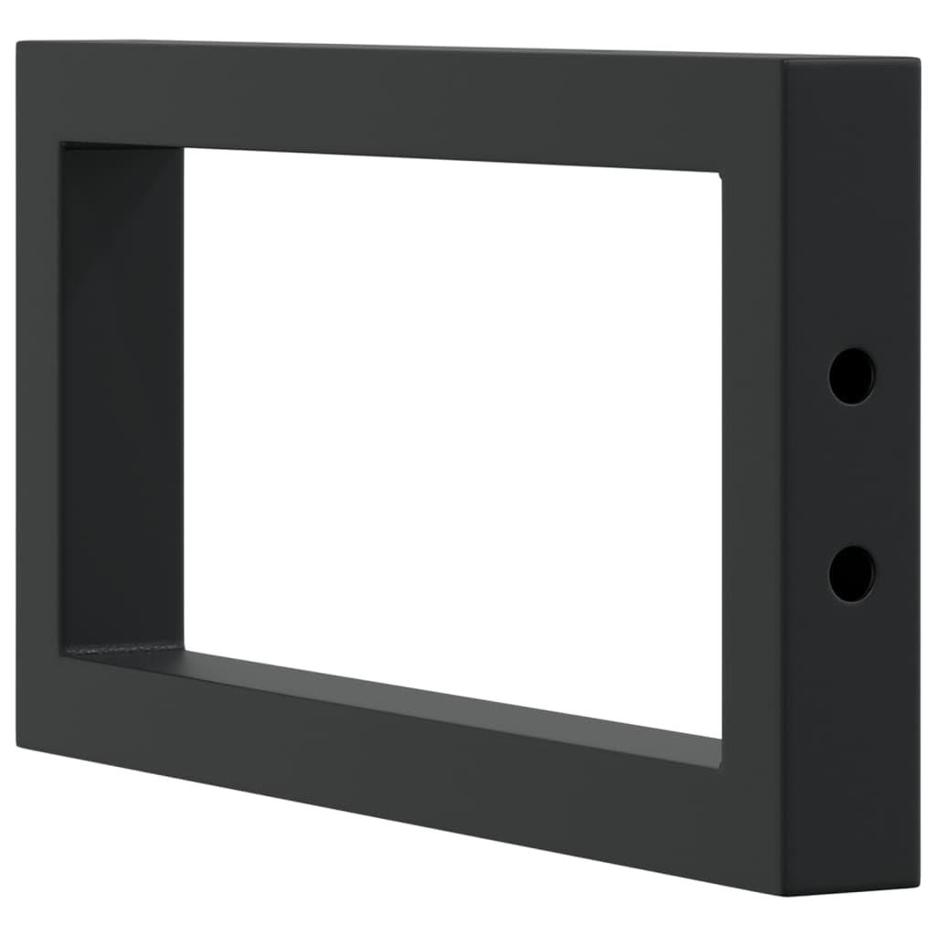 2 soportes para lavabo, color negro, rectangular, acero, 15 x 30 cm, montaje en pared, herrajes angulares estables para encimeras de lavabo, fijación versátil para baño, cocina, taller