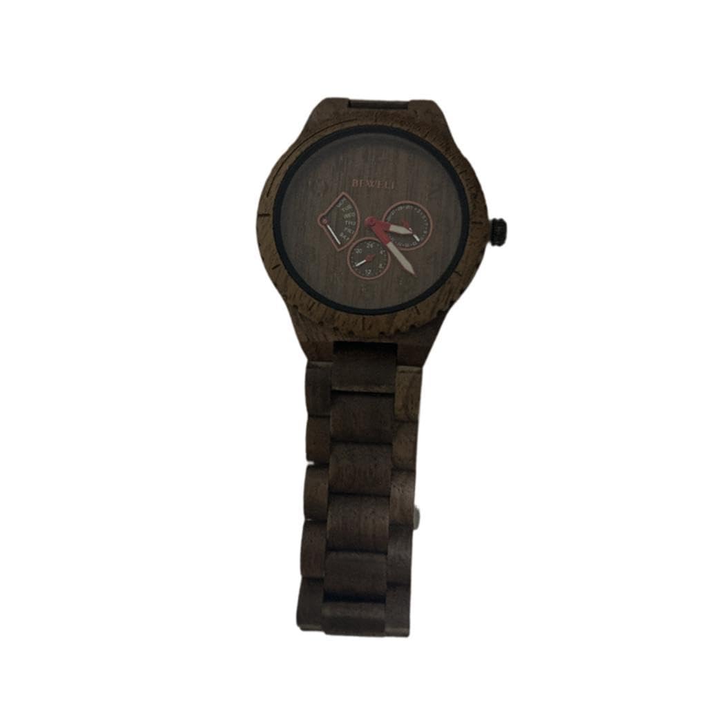Reloj de Madera Natural Relojes Pulsera Cuadrante Resina Movimiento Hebilla Acero Inoxidable Adecuado para Hombre Mujer Regalo