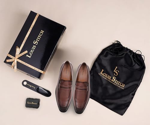 Image of LOUIS STITCH Formal Shoe for Men Shoes |Breathable Lining, Moccasins Style | Comfortable for Business, Casual, Parties (SX MC)