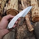 HAWK KNIVES Handmade Kiridashi Knife Blank with Sheath 3 in D2 Steel Blade Right Hand Single Bevel - Wood Working Marking Knife, Carving Tool, Professional Kiridashi