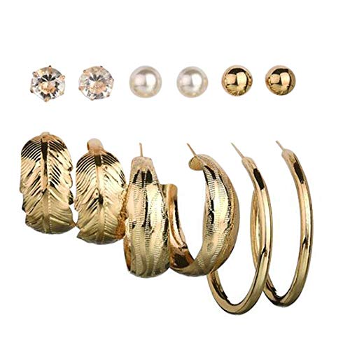 YouBella Jewellery Celebrity Inspired Gold Plated Earrings Combo for Girls and Women (Style 3)