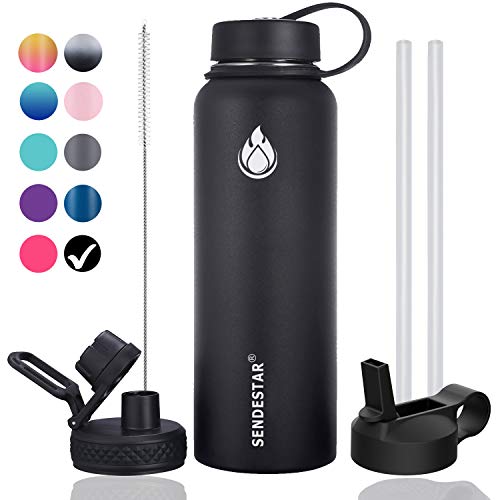 Sendestar 32 oz Double Wall Vacuum Insulated Leak Proof Stainless Steel Sports Water