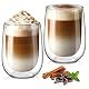 Thermogläser Glastal 350ml Doppelwandige Latte Macchiato Gläser Set