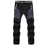 Chickwin-Shop Pantalones Trekking Hombre, Impermeables Pantalones de Carga Pantalón Militares de Trabajo de Combate para Exteriores para Acampar Senderismo Caminar Escalada (Negro,XL)