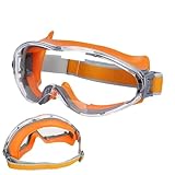 男性用防塵メガネ - 男性用安全メガネ、木工用メガネ | ント飛沫防止実験室用保護メガネ、実験室作業用防曇ゴーグルメガネは、頑丈なTPEフレームとポリカーボネートレンズで作られており、怪我の原因となる鉄粉、飛び散る砂、砂利、