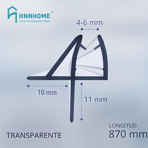 Junta HNNHOME para mampara de ducha de 870 mm para cristal de 4 mm a 6 mm 3