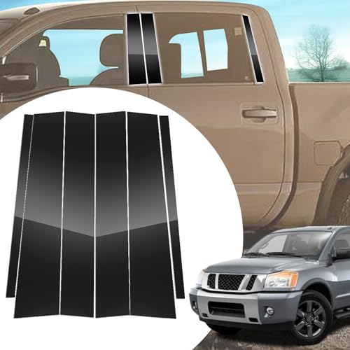 SKYLOTEC Window Pillar Cover Stickers for Nissan Titan 2004-2015