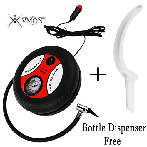 Vmoni DC12V Portable Electric Mini Tire Inflator Car Compressor Pump