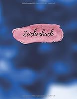 VAREE Zeichenbuch : Blanko DIN A4 120 Seiten Notizbuch Mit Inhaltsverzeichnis Zum Selbstgestalten - Cover Blau Wei? Mit Pinselstrich 1710174692 Book Cover