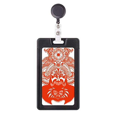 Porte-badge rétractable rouge au bureau avec style Opéra de Pékin