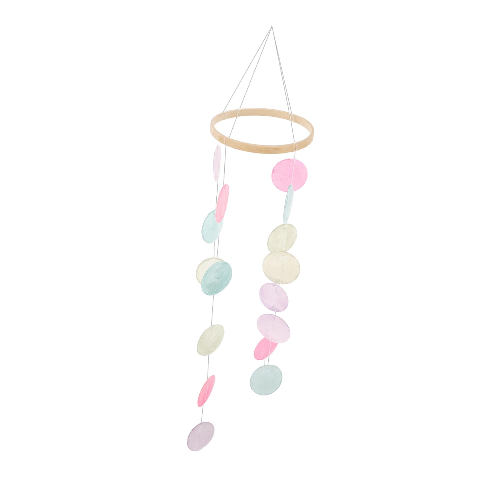 BESTonZON Carillon Éolien Délicat en Bambou et Coquillages pour Jardin Extérieur Son Clair et Décor Élégant