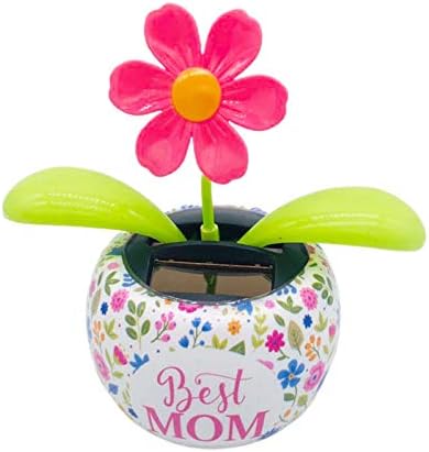 Alacritua 1 PCS Solar Dancing Flowers Shaking Head Car Ornaments,Car Decoration Swing Dancing Flower,Eco-Friendly Bobblehead Solar Dancing Flowers for Car Dashboard Office Desk Decoration