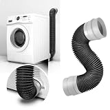 Dryer Vent Hose 4 Inch 8 Feet, Flexible Heat Resistant Dryer Hose for Tight Space, Indoor Dryer Vent Kit with 90 Degree Elbow and Connector