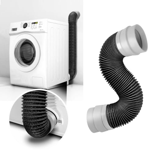 Dryer Vent Hose 4 Inch 8 Feet Flexible Heat Resistant Dryer Hose for Tight Space Indoor Dryer Vent Kit with 90 Degree Elbow and Connector