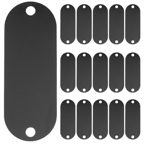 Parliky 30 St Namnskylt av blank aluminiumlegering Namnsmärken etiketter av aluminiumlegering blanka aluminiumplåtar Black