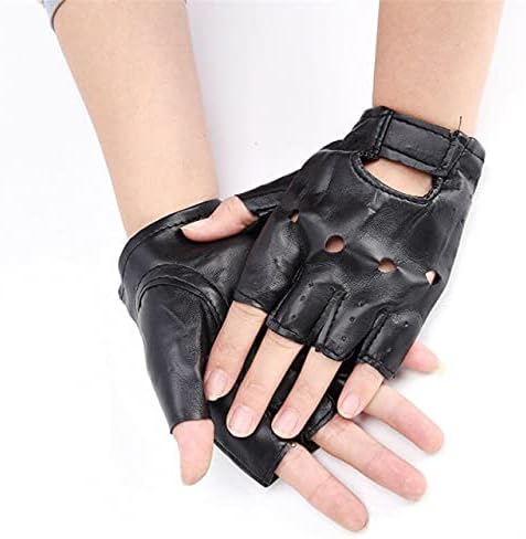 Amazon Co Jp Ouppeng 女性のファッションpuレザーブラックハーフフィンガーグローブ1pairフィットネスのハート中空指なし手袋ボーイ手袋クール Color 1 Gloves Size One Size 服 ファッション小物