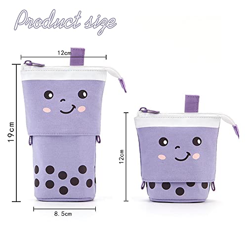 HIQE-FL Pencil Case Zip, Telescopic Pencil Case, Stand Pencil Holder, Q - Image 2