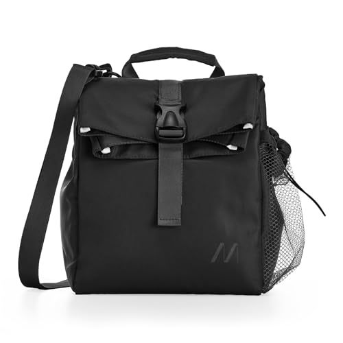 Muitomas, Borsa Termica Efficiente con Tasca Esterna, Materiale Resistente, Capacità di 8 L, Colore Nero