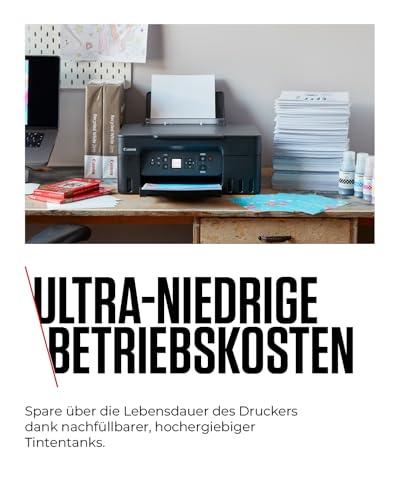 Canon PIXMA G3570 Serie – All-in-One MegaTank Drucker, Kopierer & Scanner für den Heimgebrauch | Kabellose Smartphone-Verbindung Drucker für Zuhause