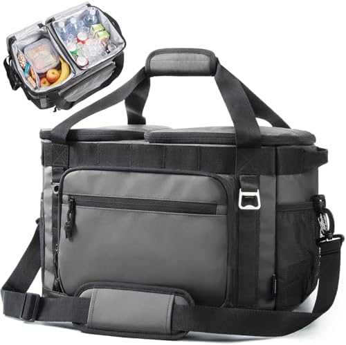 TOURIT 2-Zone Soft Cooler Bag 30/48Cans, Dry & Wet Insulated Beac...
