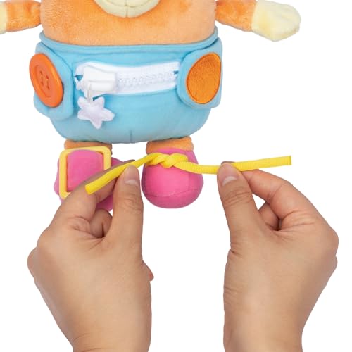 Miniatura 5 de Bluey Bingo Bebé para Vestir y Jugar: Practica Las Habilidades motoras Finas vistiendo a Bingo Bebé, un Peluche Supersuave de 25,4 cm con Botones, Cremallera, Hebilla y Cordones