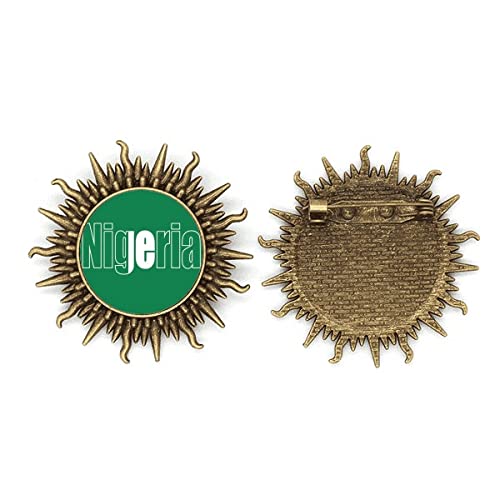 Broche drapeau du Nigeria accessoire de mode pour les fêtes